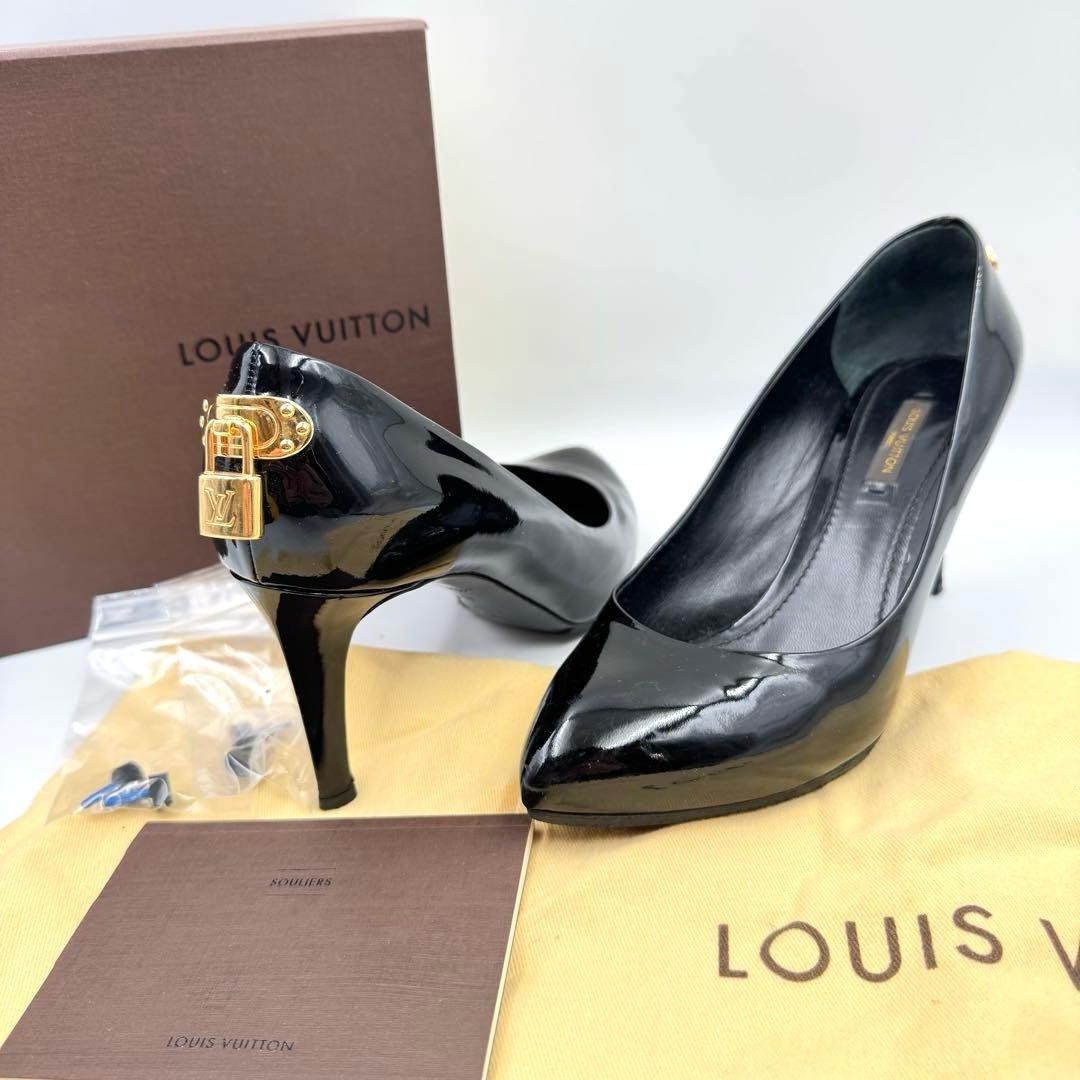 美品✨LOUIS VUITTON パンプス ハイヒール ブラック エナメル 37