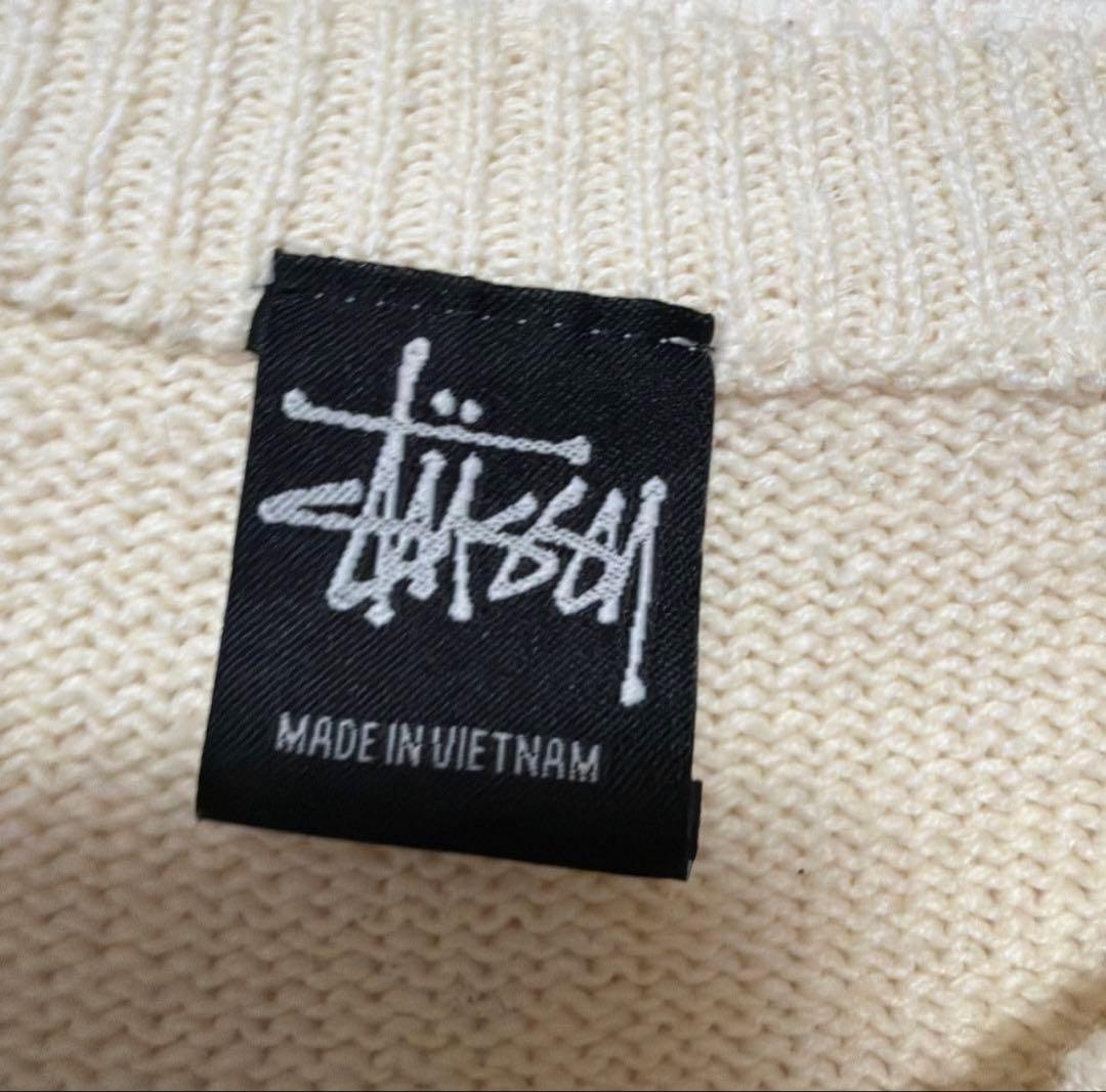 Stussy スワールパターン ニットセーター アイボリー - メルカリ