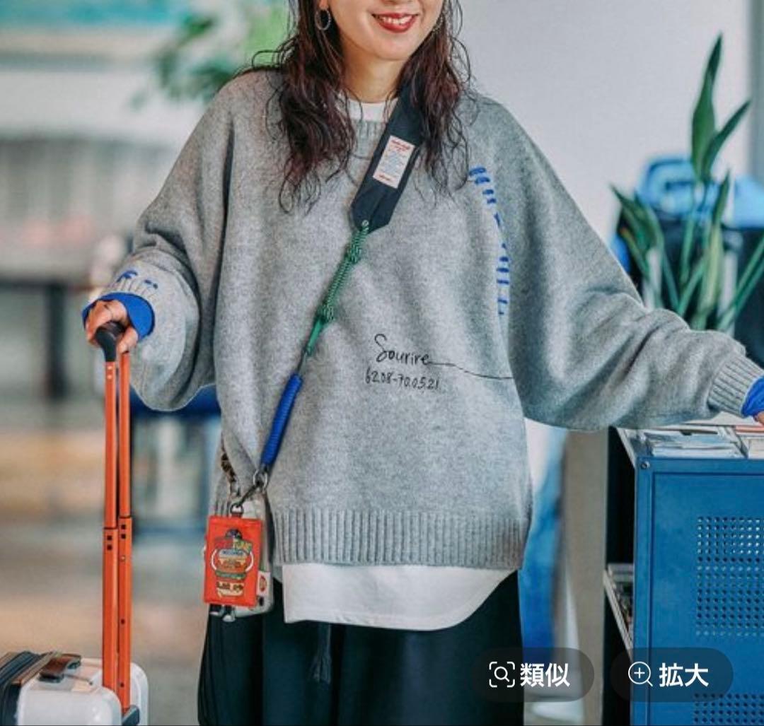 ニコアンド be with M Misayo配色ドルプルオーバー グレー - メルカリ