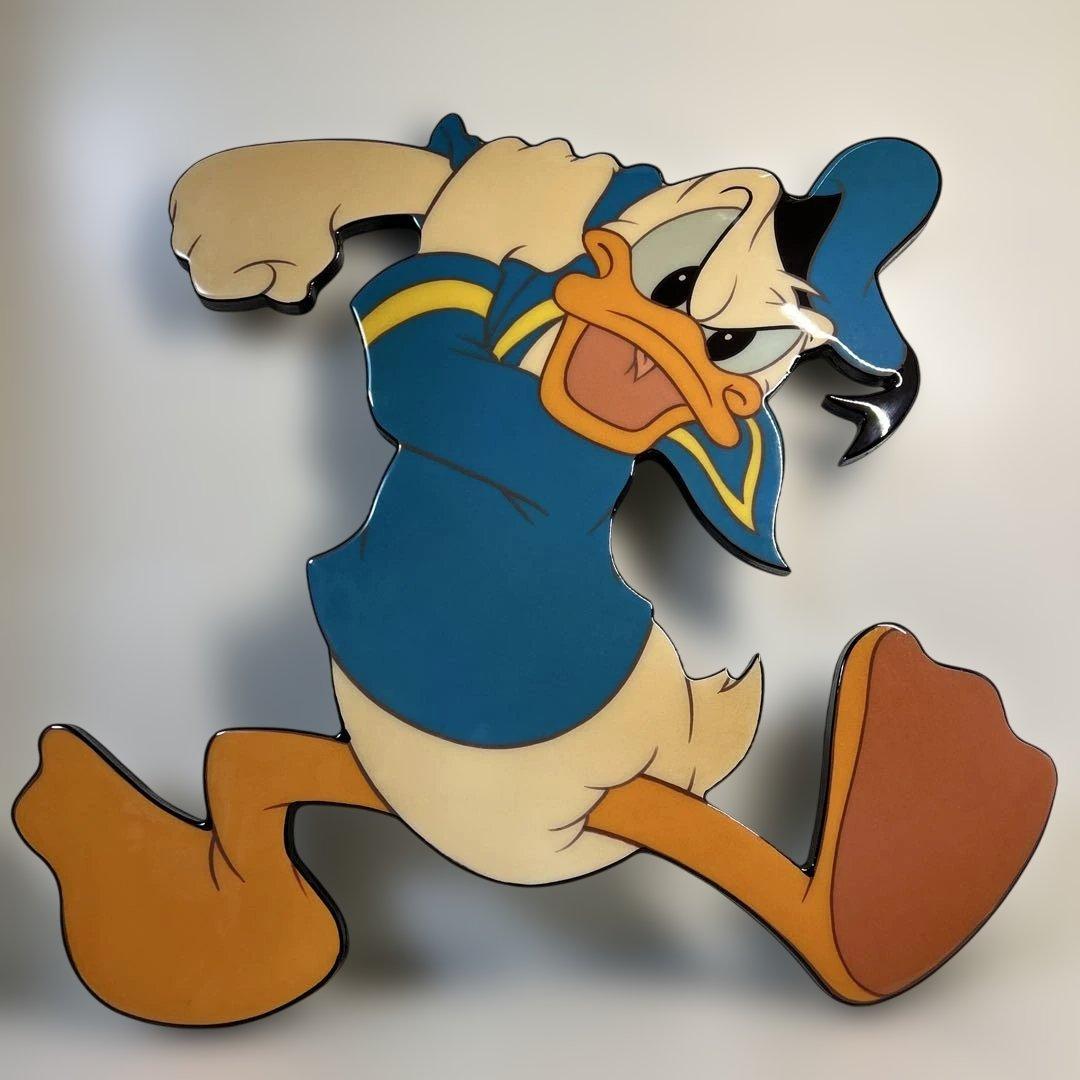 Disney ドナルド 大型壁掛けヴィンテージ ディズニー 旧三菱銀行【ドナルドダック】ヴィンテージ 大型 初代貯金