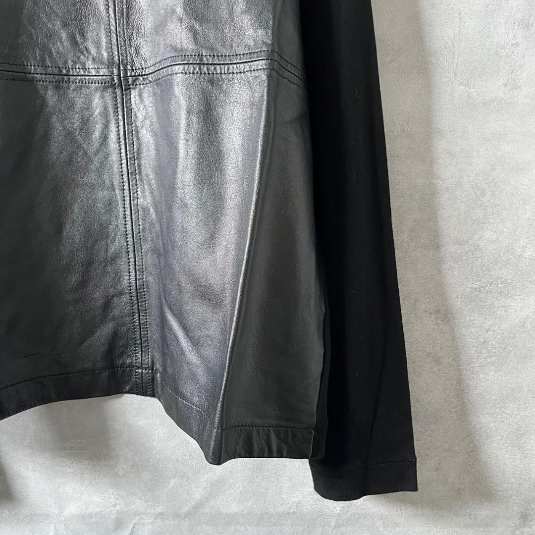 ALESSANDRO DELL ACQUA 異素材 レザープルオーバー N739 - メルカリ