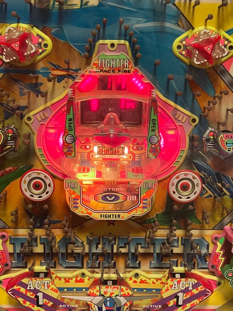 パチンコ 実機 スーパーファイター 循環機 15R羽根モノ初期 京楽 美品