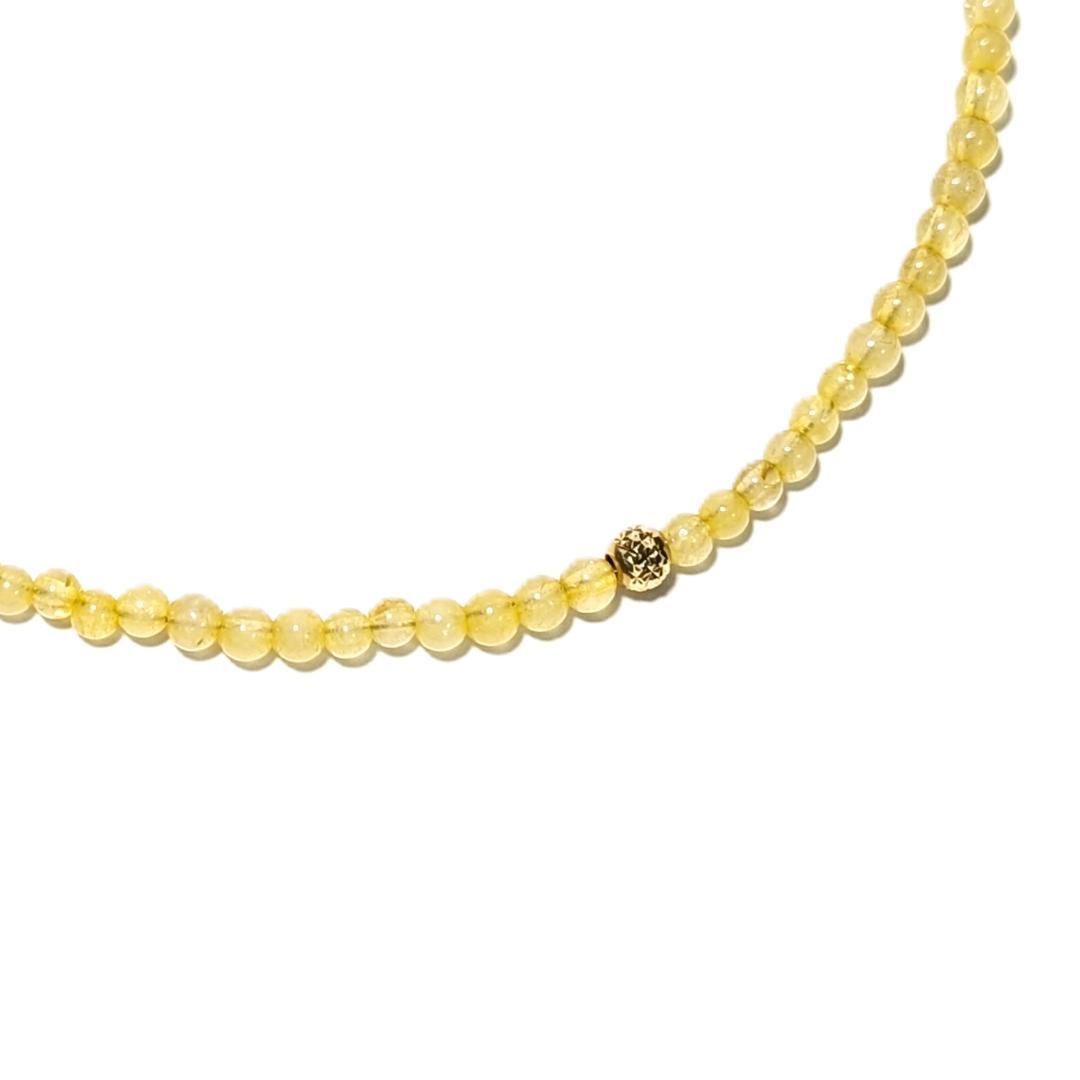 《煌めきの宿命》K18ゴールド×ゴールドルチルネックレス 贈り物 プレゼント