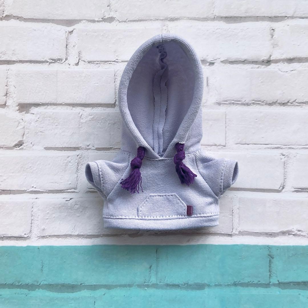 ぬい服 ちびぬい はぴぬい 服 パーカー 紫 - メルカリ