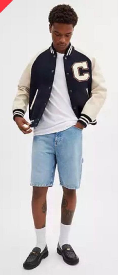 COACH スタジャン 希少サイズXLネイビー/ホワイト - メルカリ