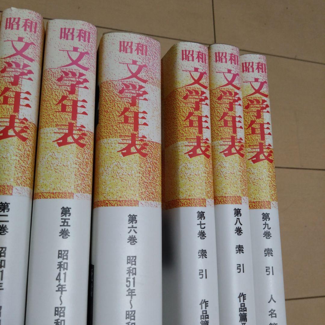 昭和文学年表 全9巻 谷沢永一（監修）浦西 和彦 (編集)