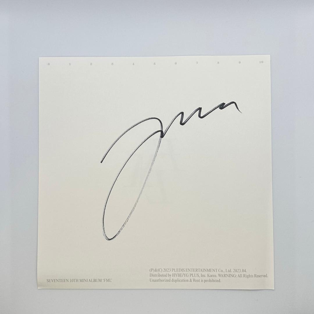 SEVENTEEN ジョシュア サイン アメリカ限定 アルバムFMLトレカセット