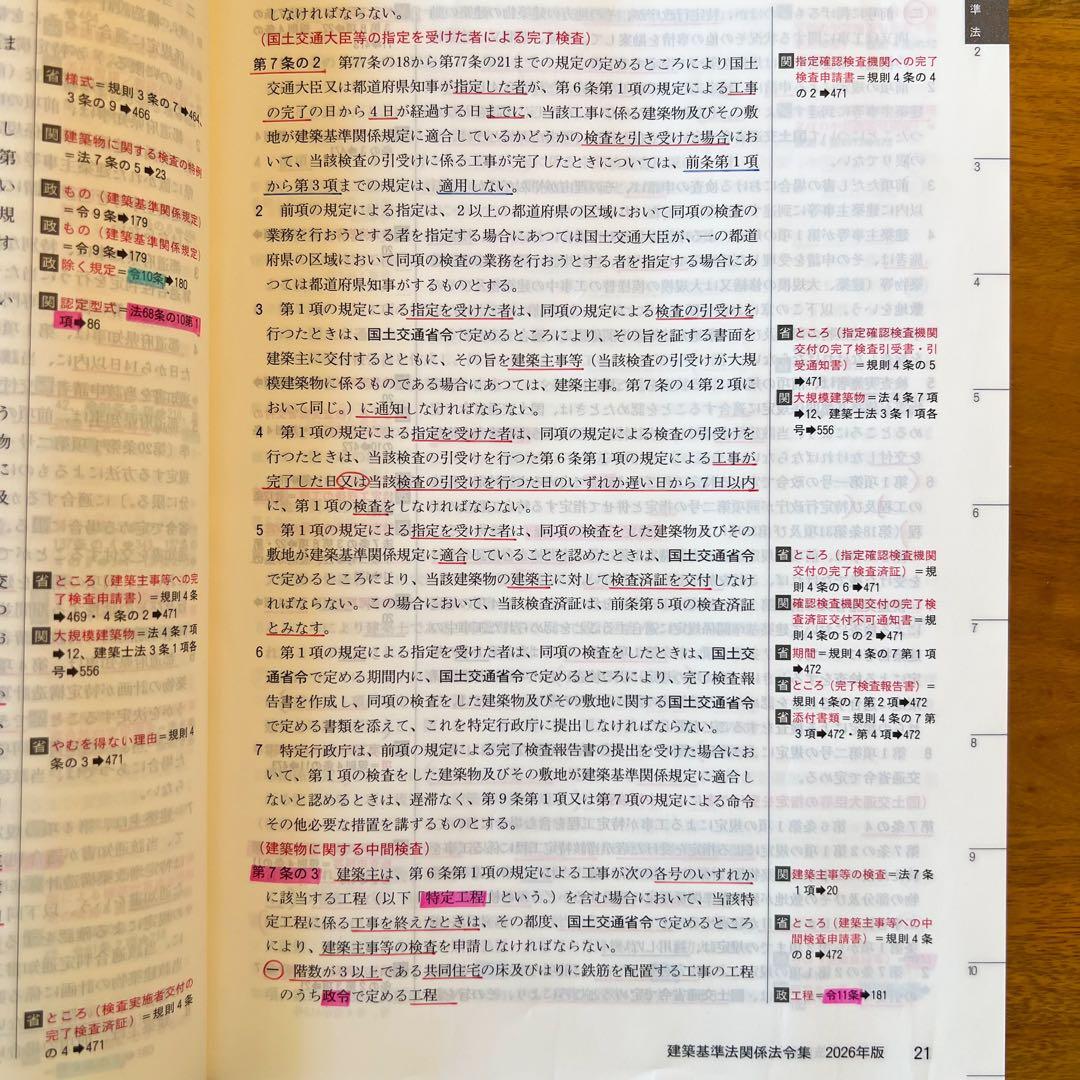 建築基準法関係法令集 2026 一級建築士 線引き インデックス付 日建