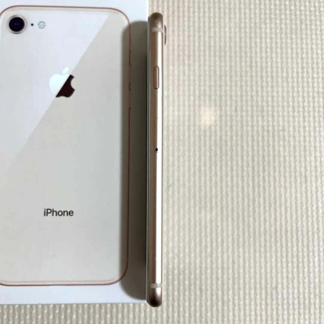 バッテリー100% iPhone8 simフリー 64GB ゴールド - メルカリ