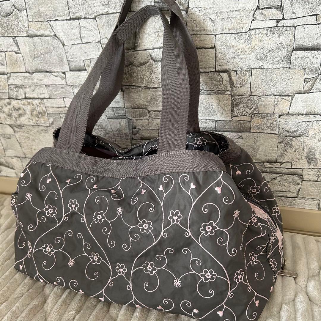 レスポートサック✨ハワイ限定 超美品 グレー ヴァイン ハンドバッグ