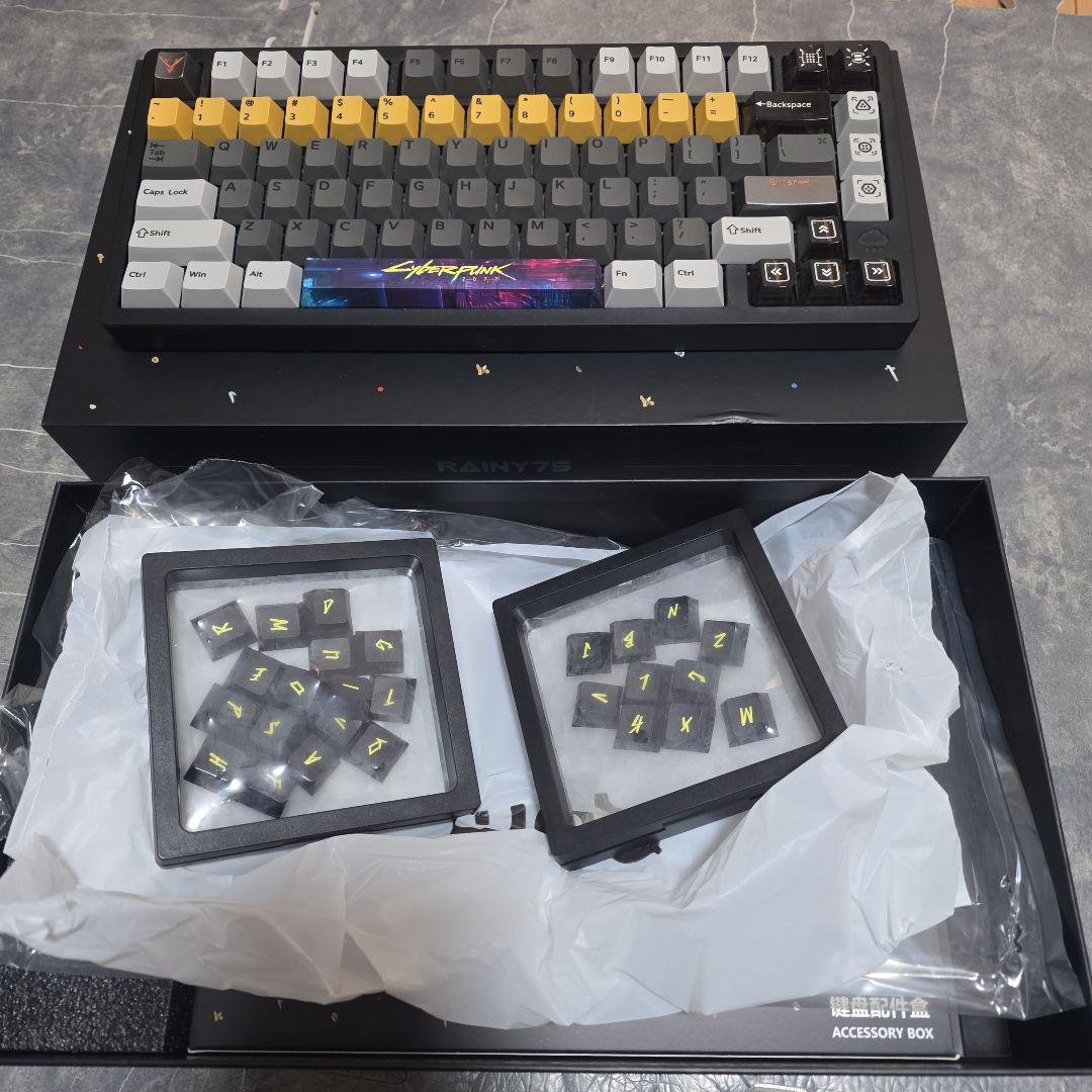 極美品WOBKEY Rainy75 RT Pro ミッドナイトブラック ゲーミングキーボード(ラピッドトリガー対応) Rainy 75 RT Pro(英語