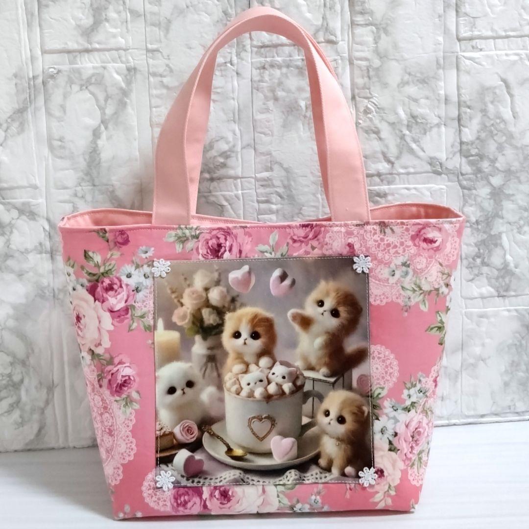 2個口目】ミニトートバッグ ガーゼハンカチ