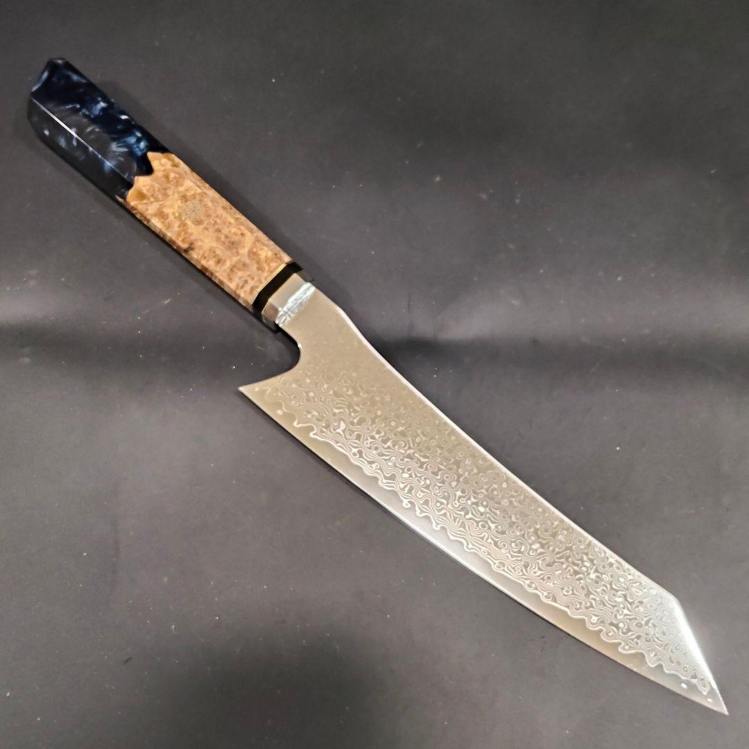 魚捌き 鬼反り 剣型 切付型 牛刀 V金10号 67層ダマスカス 包丁 八角柄