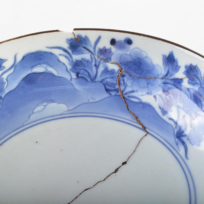 伊万里焼 古伊万里 染付 花文鉢 金継ぎ直し 桐箱付 V R5888 - メルカリ