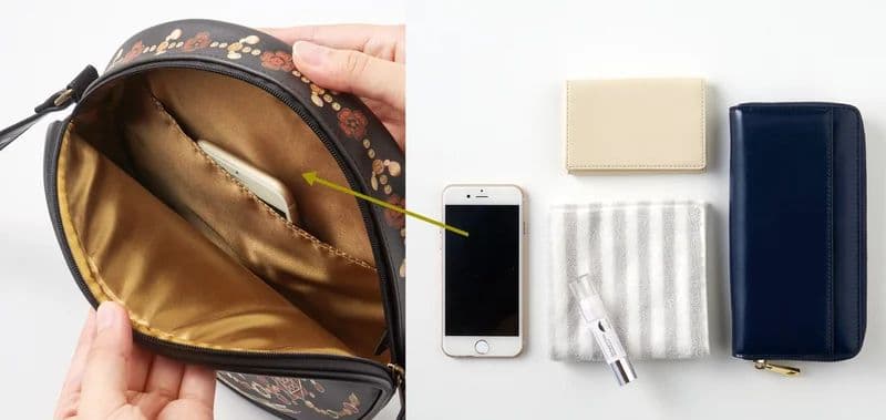 新品未使用 フェリシモ 螺鈿紫檀阮咸 ラウンドショルダーバッグ 正倉