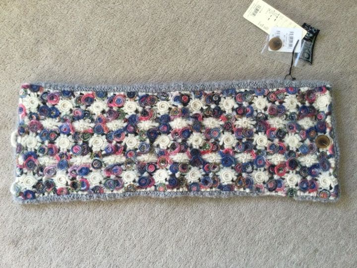 値下げ最終) M&KYOKO 豪華刺繍ネックウオーマー&クレマチスセーター