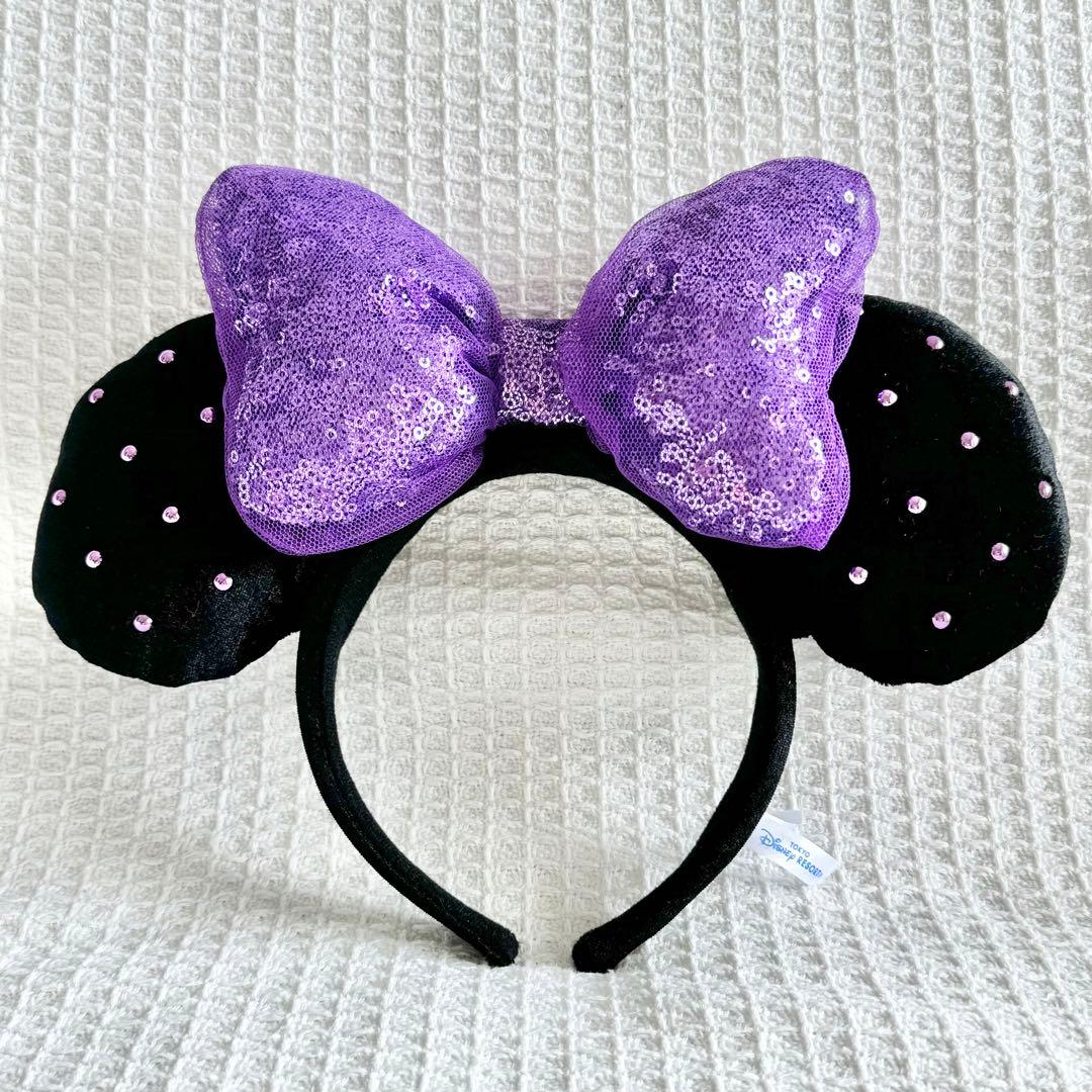 ディズニー ハロウィン 2024 紫 パープル ミニー カチューシャ - メルカリ