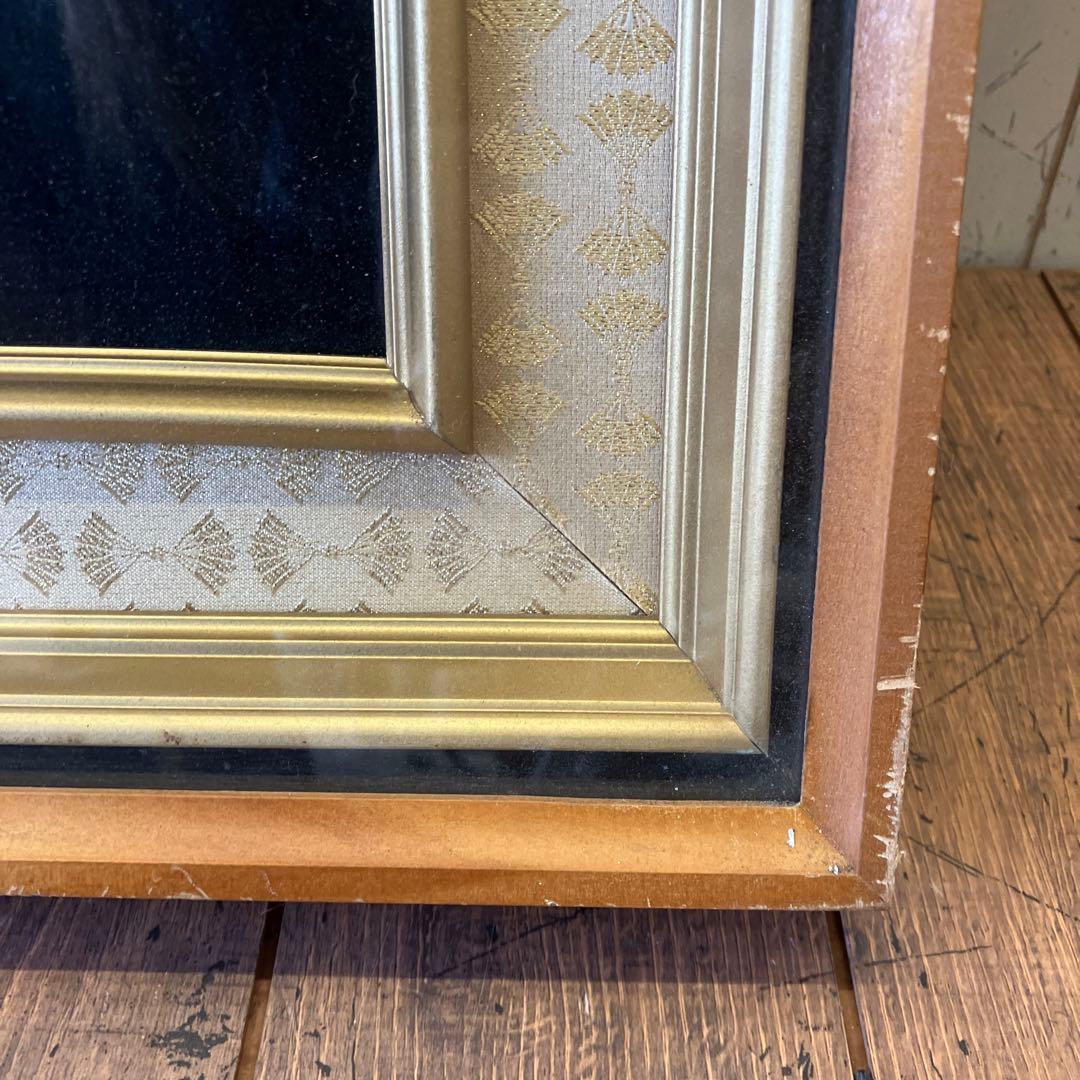 昭和レトロ 24KGP 金メッキ 松庵 鯉 昇鯉 縁起物 開運 福寿 額縁