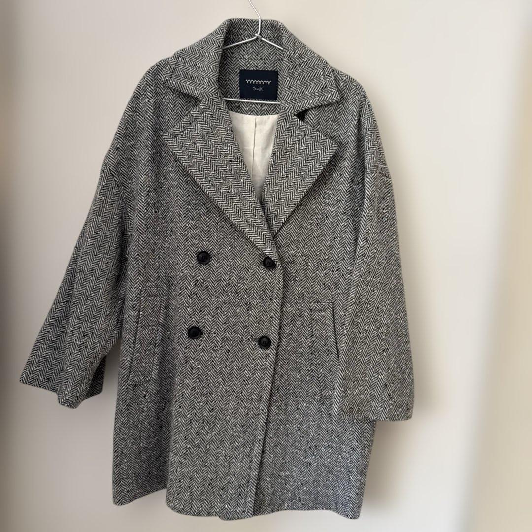みん様専用【YANUK/ヤヌーク】 ヘリンボーン ボクシーコート 未使用