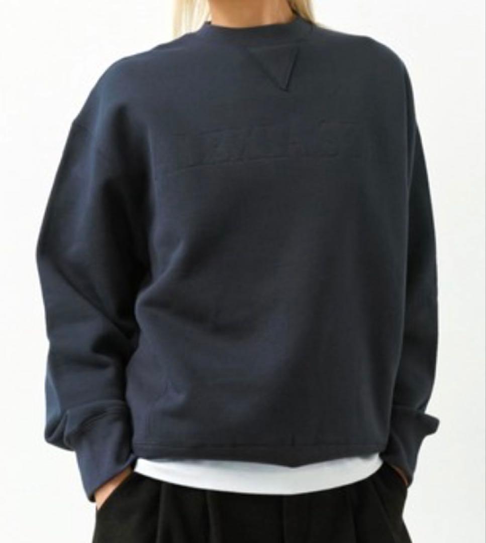 ALEXIA STAM ロゴ 刺繍 スウェット ネイビー トレーナー - メルカリ