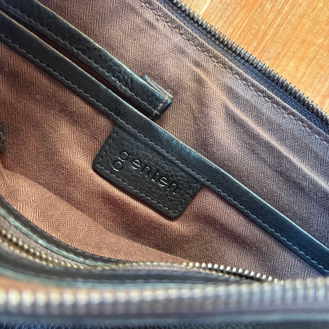 genten トスカ tosca ショルダーバッグ 黒 シボ 斜めがけ 本革 - メルカリ