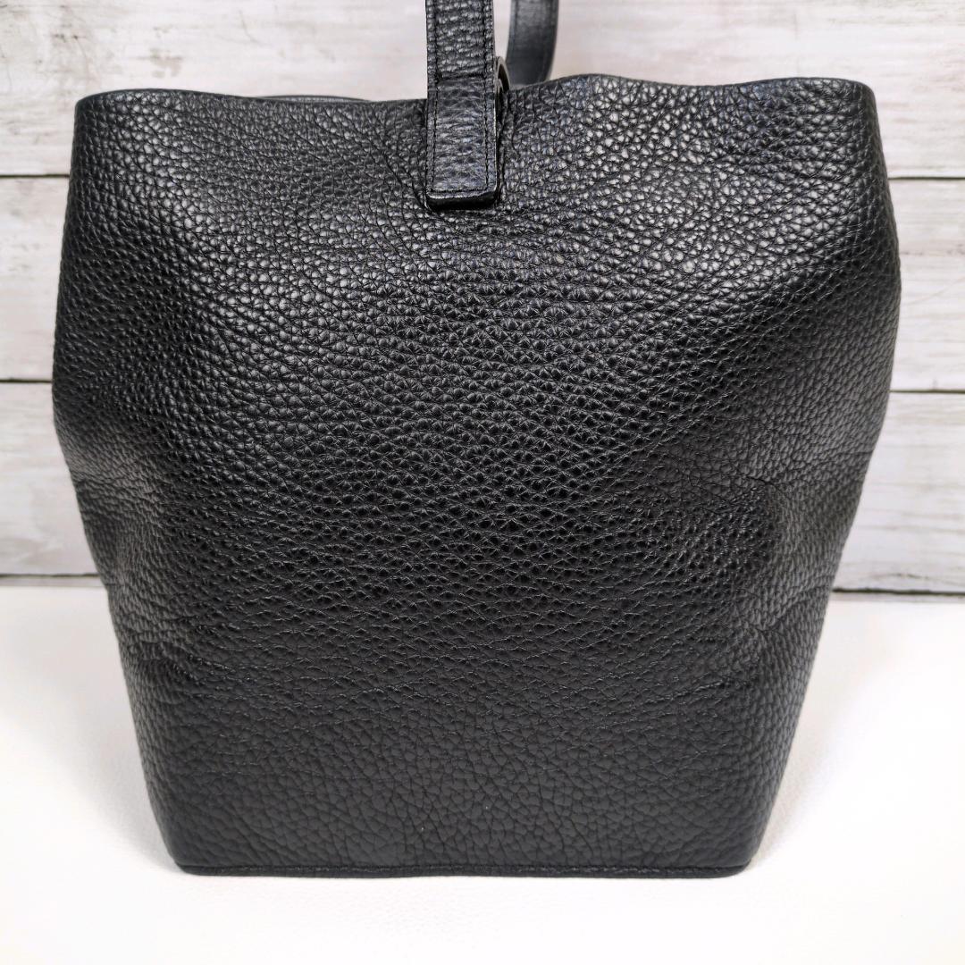 美品 MARROW マロウ Ring Handle ブラック ハンドバッグ シボ - メルカリ