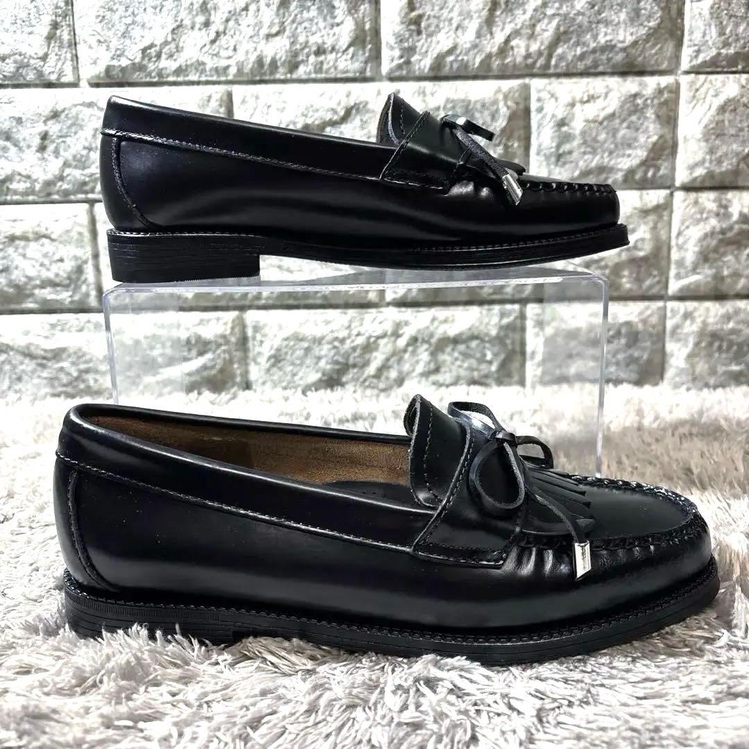 新品❣️G.H.BASS ジーエイチバス レザー フリンジローファー リボン 箱付