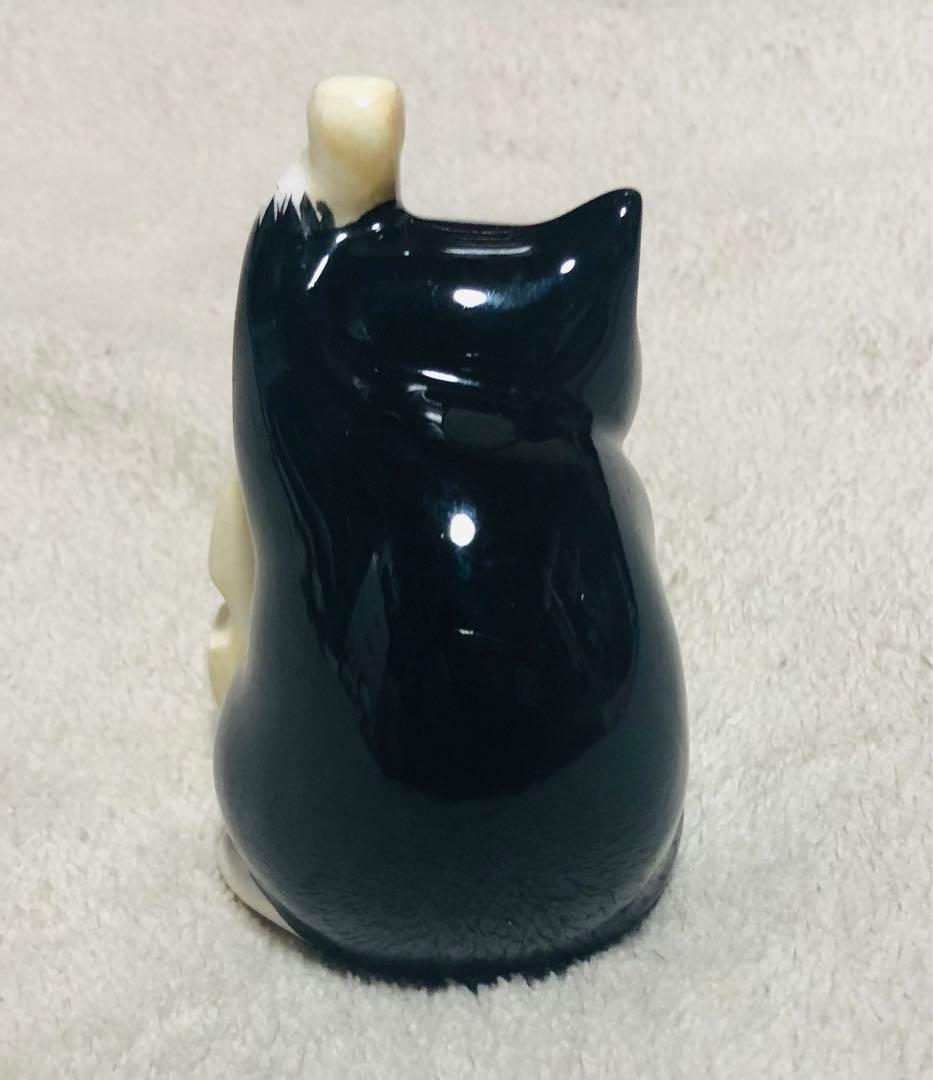 セブンコーポレーション 黒猫楽団 オーケストラ 猫 陶器 置物 ベース