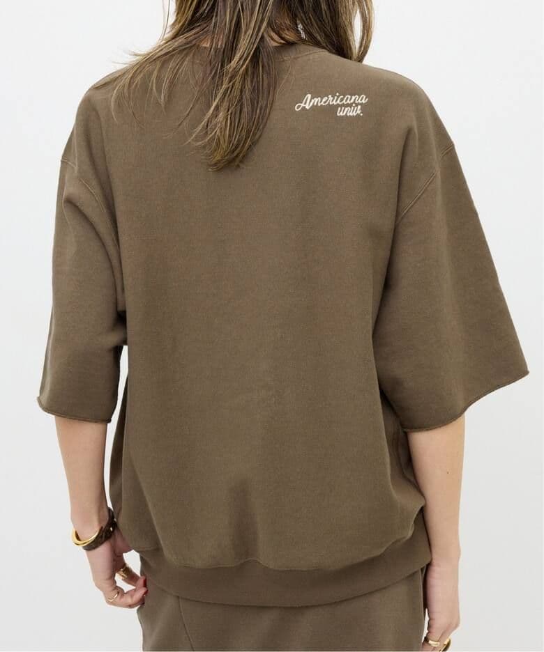 AMERICANA/アメリカーナ】 HALF SLEEVE SWEAT