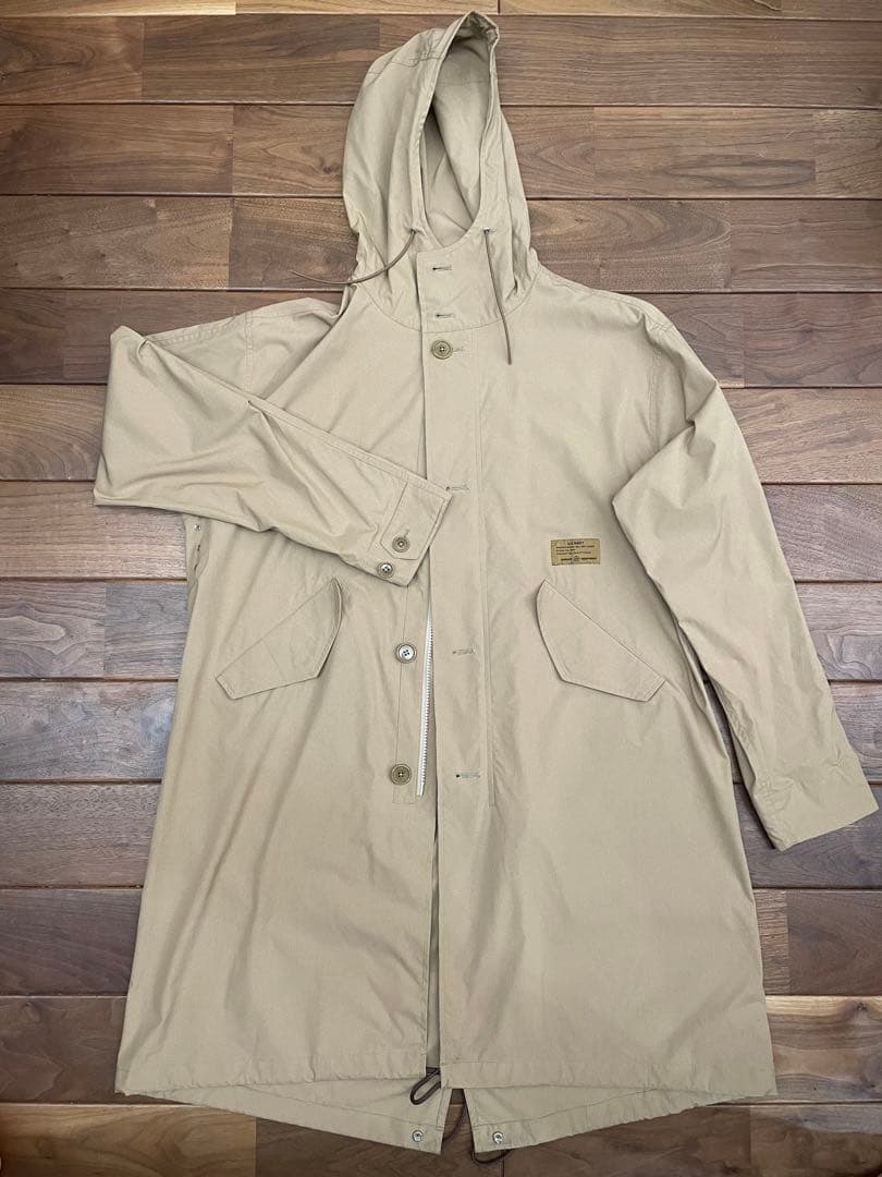 uniform experiment モッズコート ベージュ uniform experiment - SLEEVE PANELED MODS COAT : UNDERPASS