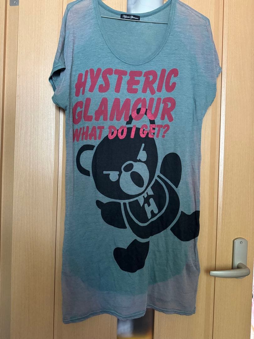 ヒステリックグラマーファックベアヒスベアグリーンTシャツ - メルカリ