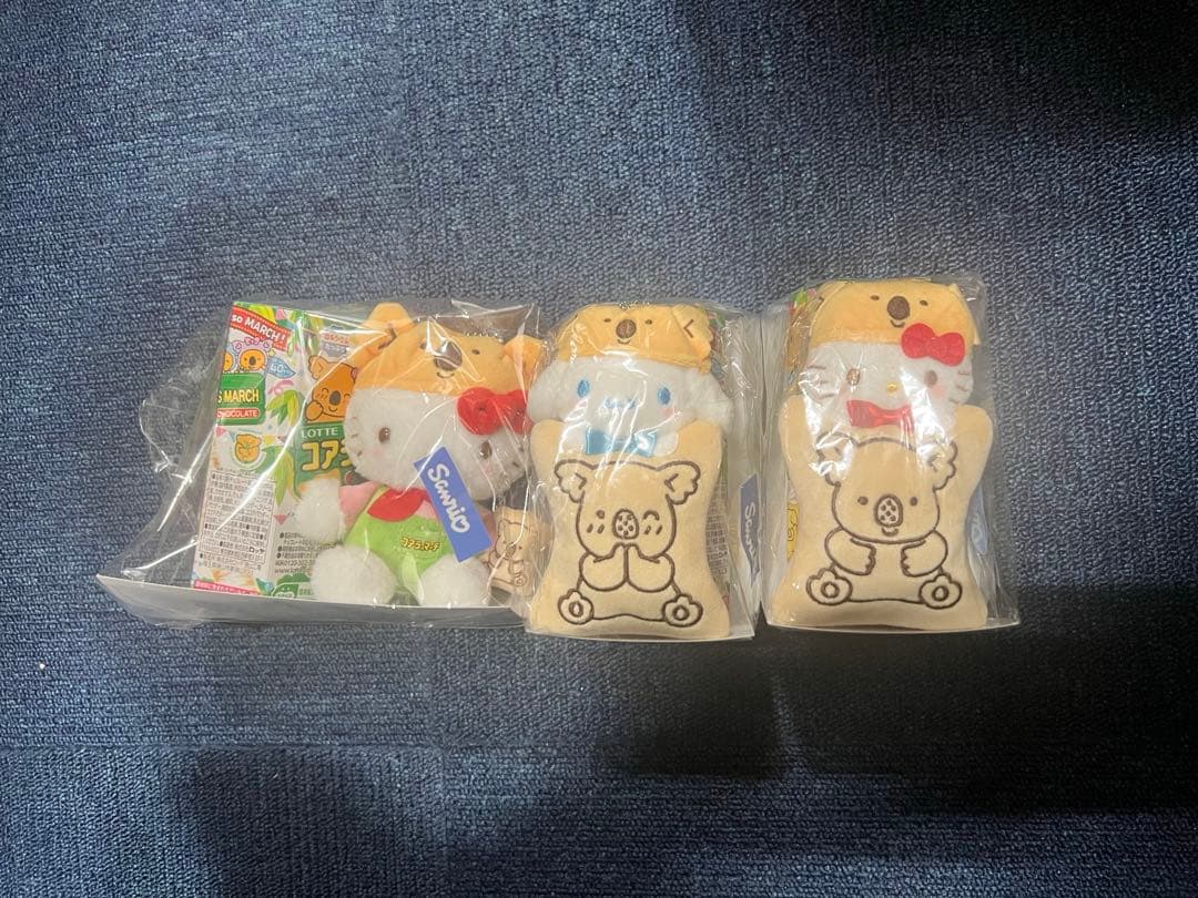 LOTTEコアラのマーチ✖️サンリオキャラクターズ3点セット ホワイトデーシーズンに向けた、コアラのマーチくんとサンリオ
