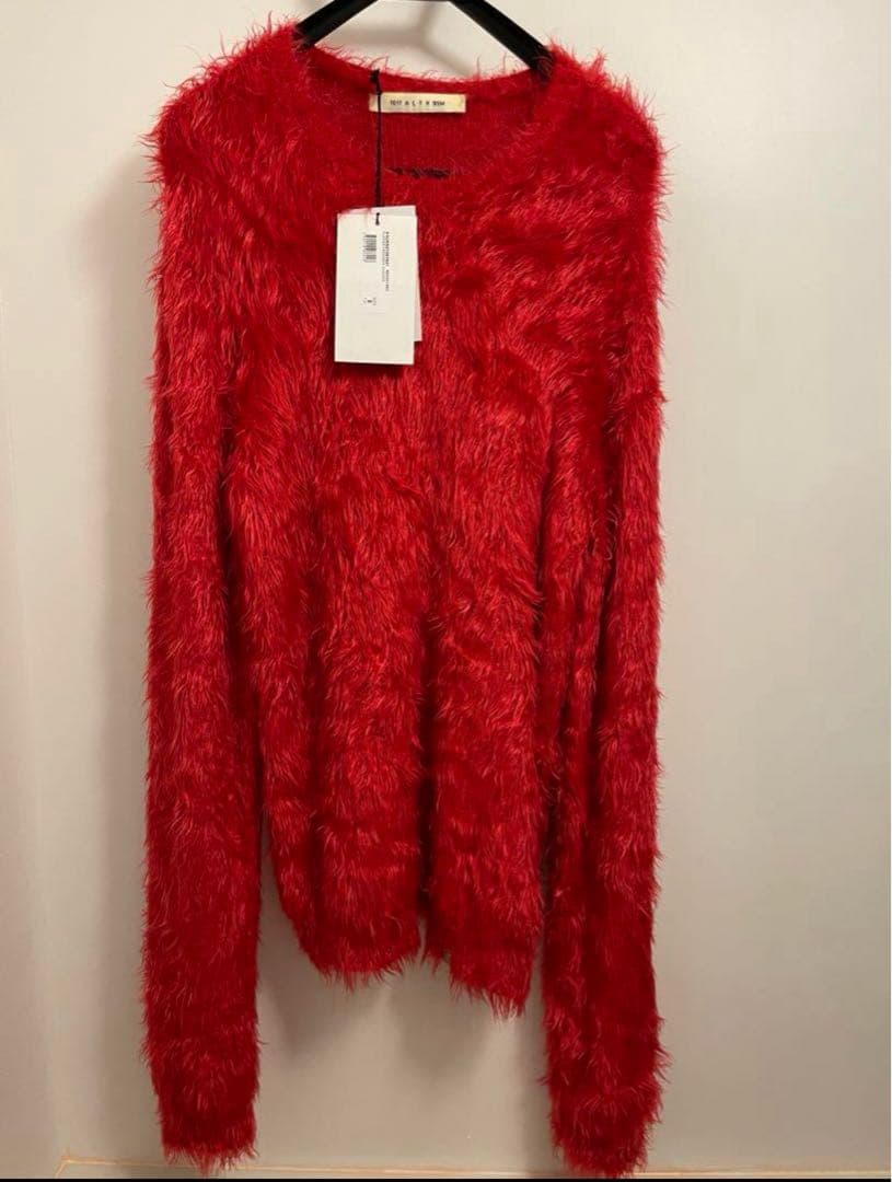 alyx シャギーニット1017 alyx 9sm クルーネックセーター レッド Girly Doll（ガーリードール） ニット セーター クルーネックシャギー