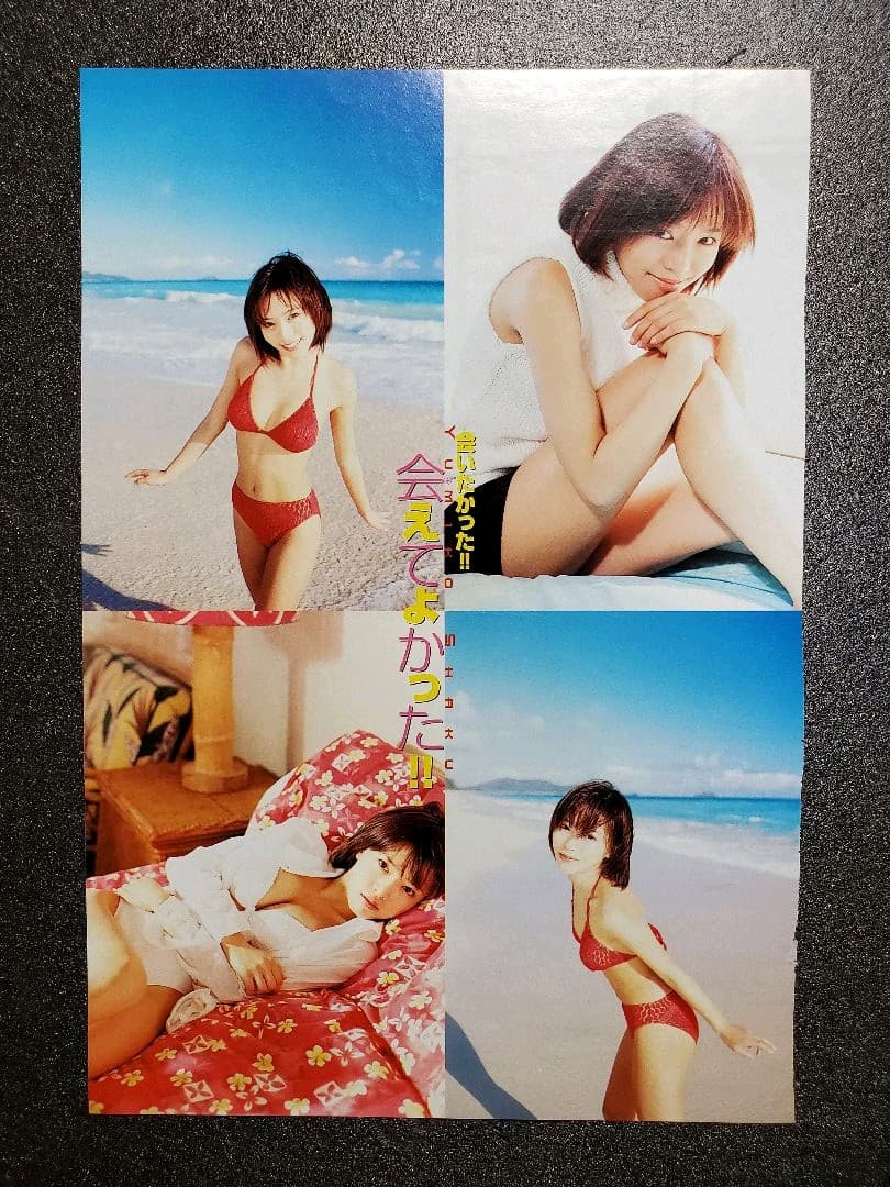 釈由美子さん 週刊少年サンデー 切り抜き 折り込みポスター 5枚