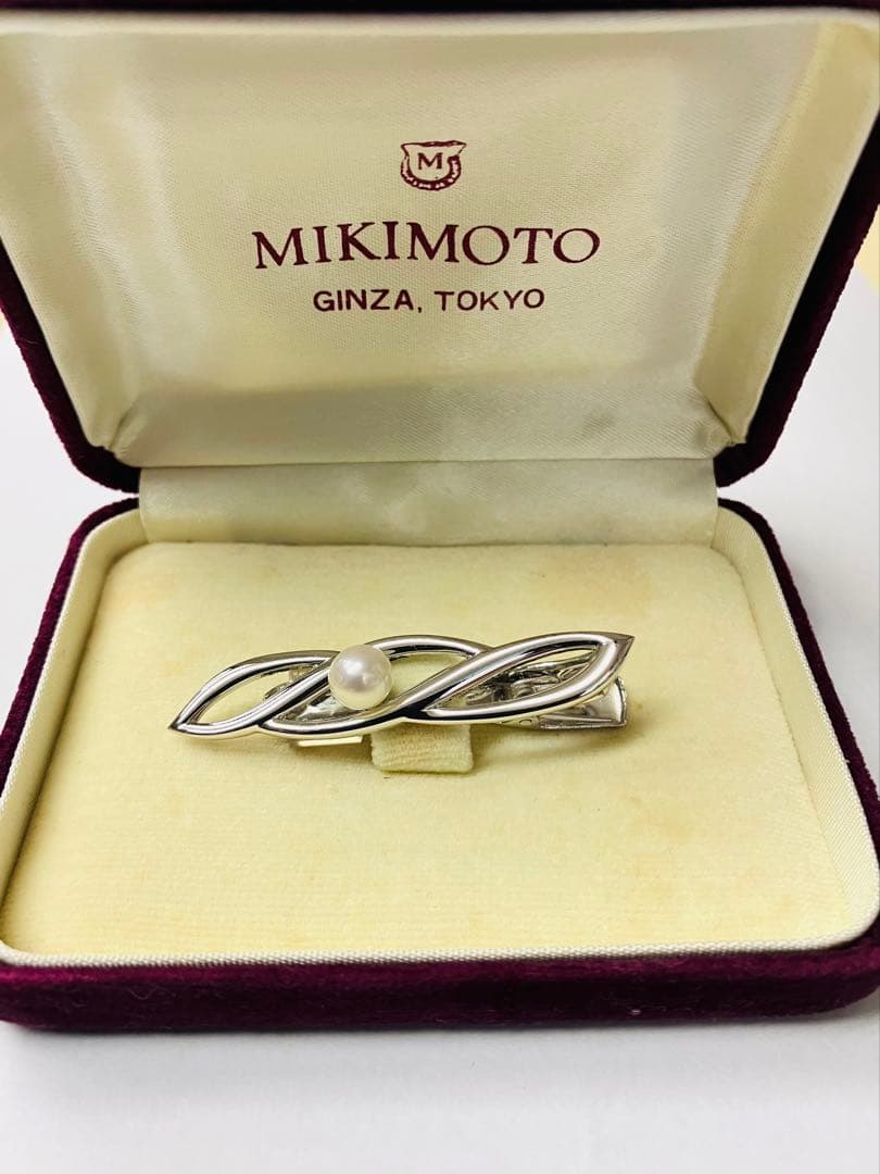 [MIKIMOTO]GINZA.TOKYO・新品同様・本真珠・silver刻印有 MIKIMOTO 3粒 真珠 ネックレス SILVER シルバー ホールマーク S 925