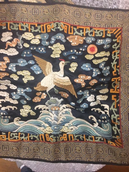 刺綉 中国美術 清時代 官服补子 - メルカリ