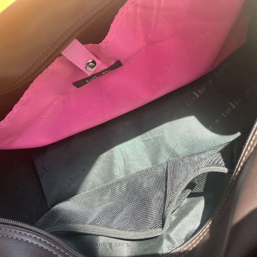 イーストボーイ スクールバッグ スクバ ブラウン 茶色 ピンク JK