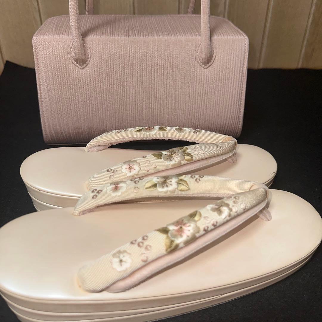 和想庵 利休バック ふっくら鼻緒草履 和装草履バックセット あおり