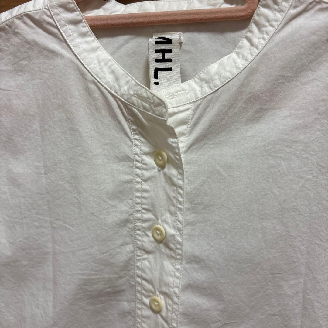 MHL. コットン バンドカラー シャツ ブラウス オフホワイト Ⅰ - メルカリ