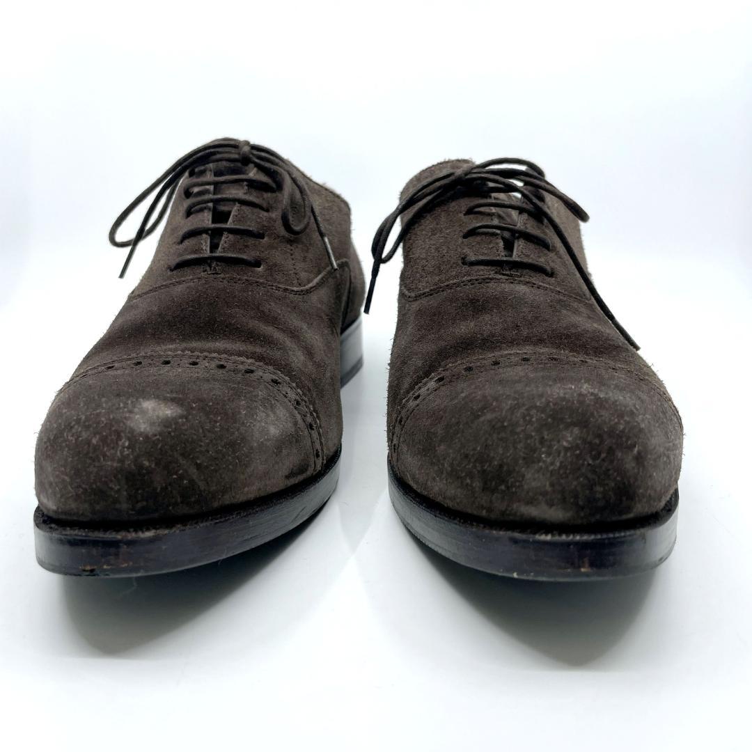 カルミーナシューメーカー ダークブラウン スエード ローファー 8 26cm相当