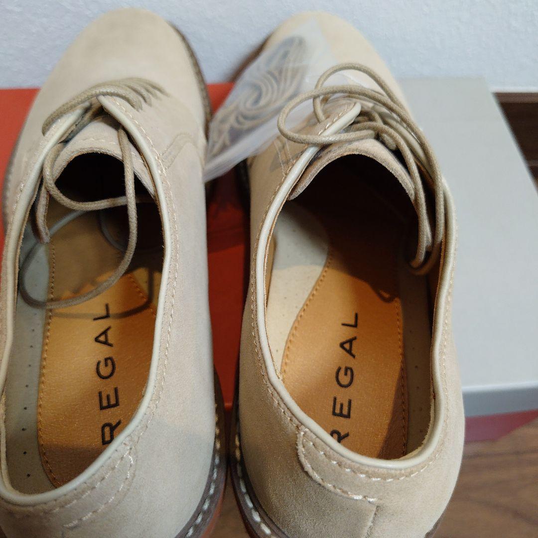 【値下中】未使用 REGAL ベージュ スエード ドレスシューズ 25.5cm