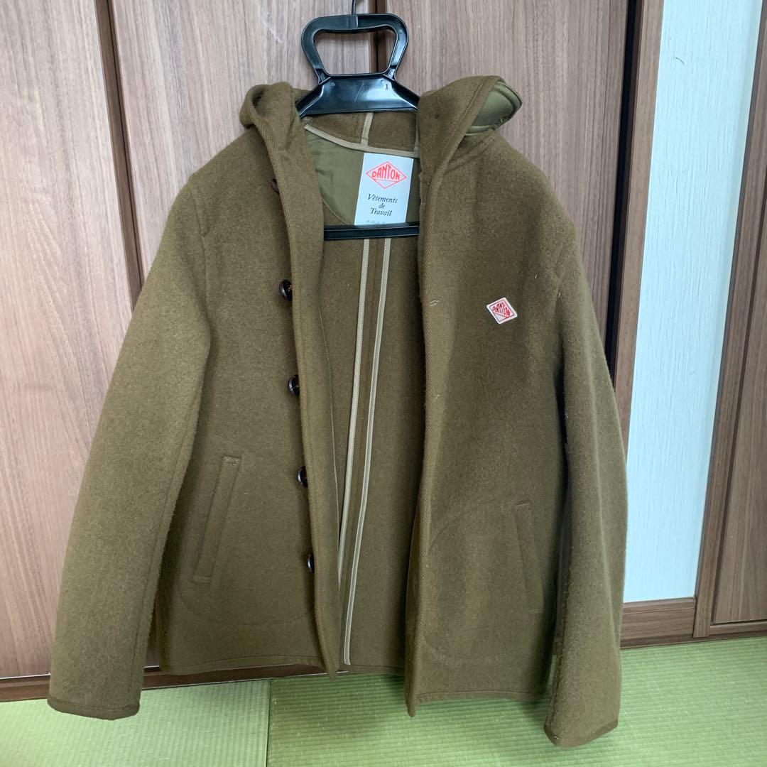 ダントン　ウールモッサコート Danton（ダントン） ウールモッサシングルフードコート ネイビー 38