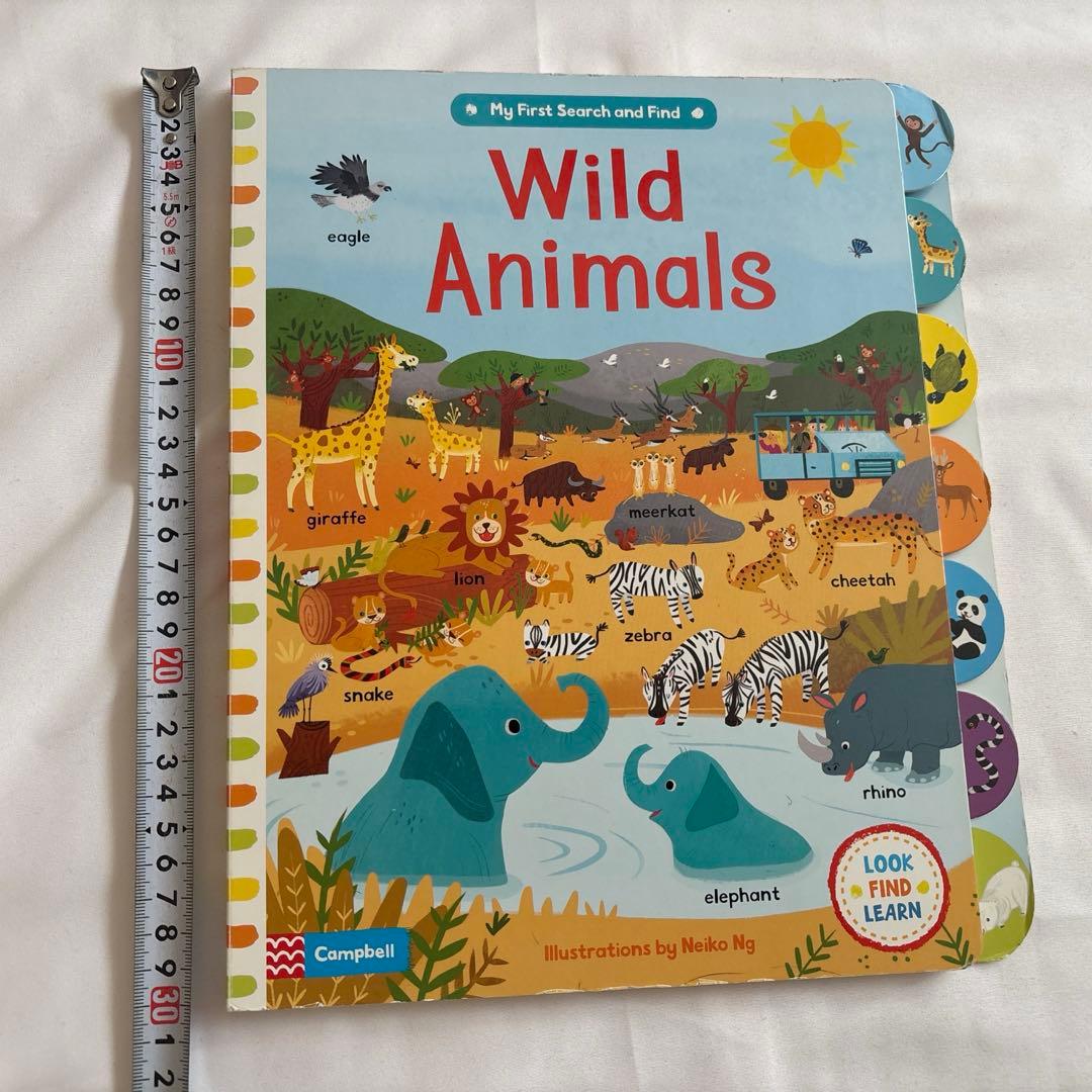 英語絵本（洋書）Wild Animals ボードブック30×25センチ - メルカリ