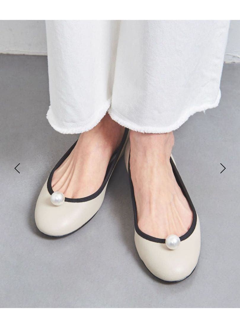 【別注・完売品】ピッピシック PIPPICHIC フラット バレエ シューズ36 フラットシューズ chu chu pearl mary jane6