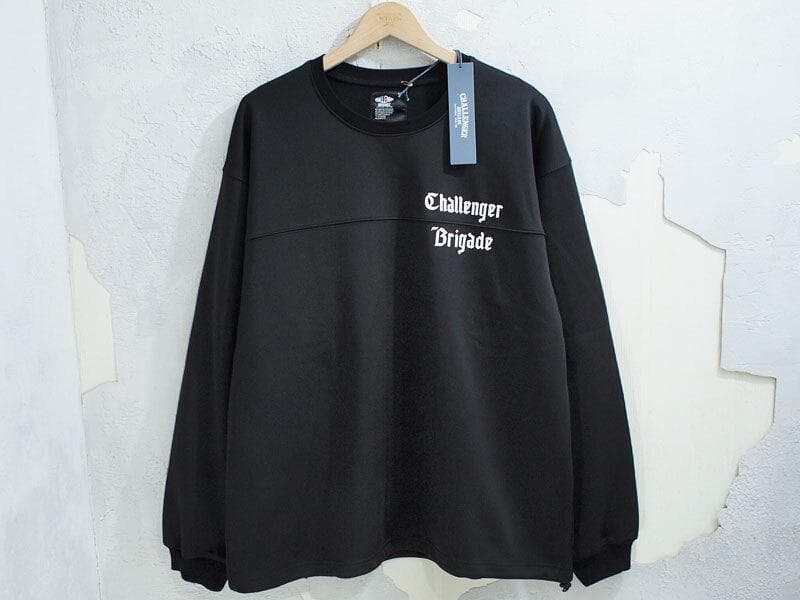 新品 XL 定価22000円 CHALLENGER C/N WARM CORE CHALLENGER [チャレンジャー] C/N WARM CORE (BLACK) クルーネック