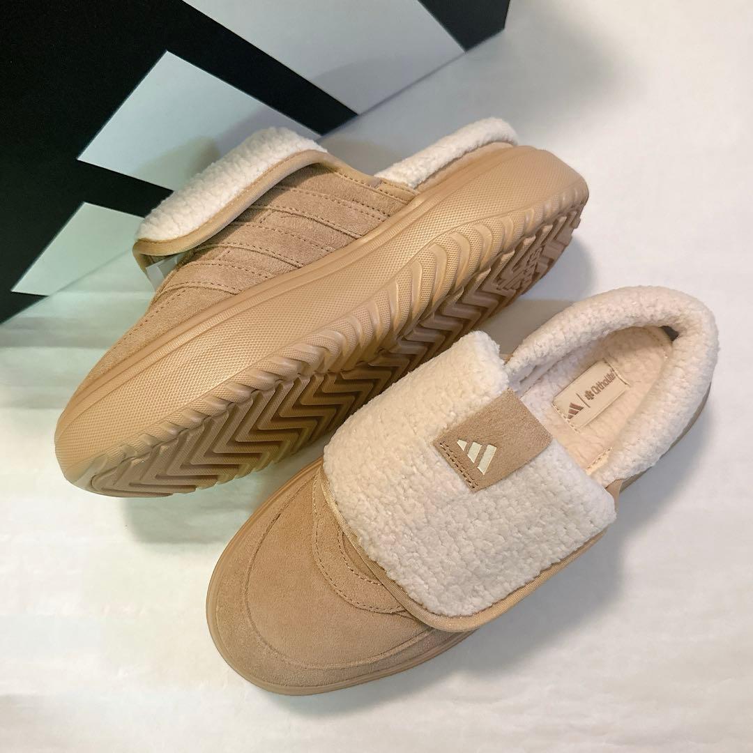 新品未使用☆adidas グランドコート ミュール モコモコ サンダル 24.5