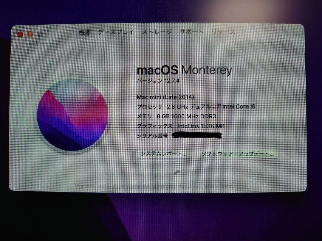 Macデスクトップ Mac mini (Late2014) 1TB 8GB 2.6GHz i5