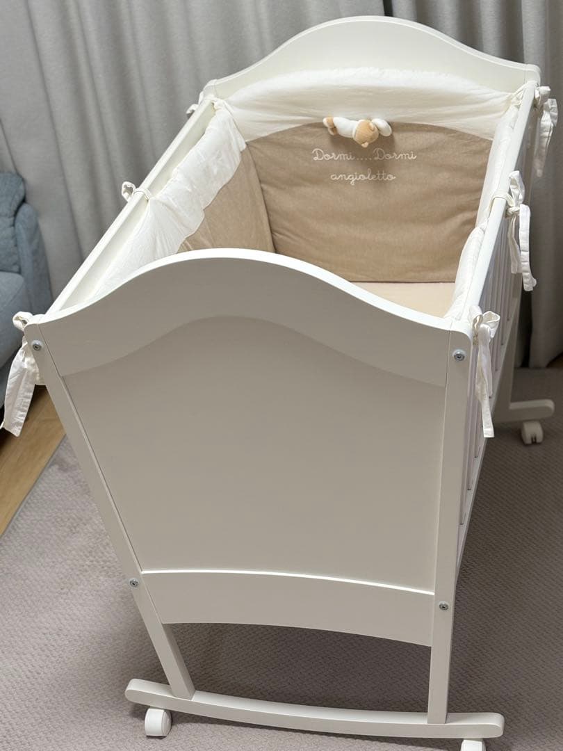 SALE】nanan インポートブランドミニベッド 天蓋付きベビーベッド