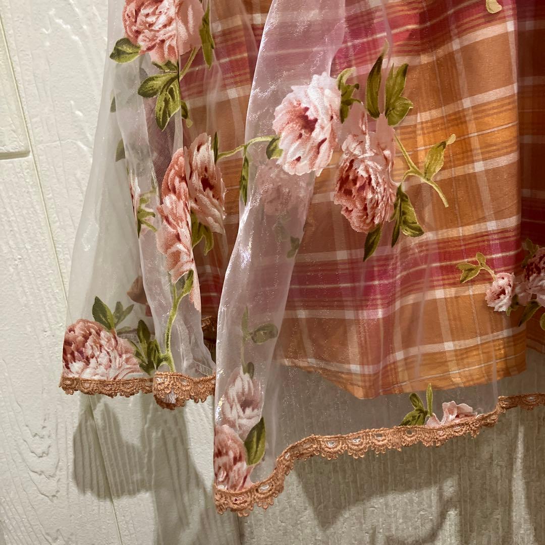 リズリサ LIZ LISA ミニワンピース 花柄 チェック - メルカリ