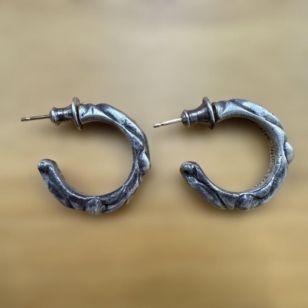 CHROME HEARTS シルバーフープピアス 925 シルバー 両耳用 クロムハーツ風 ピアス 両耳 シルバーの通販 by ことは's shop｜ラクマ